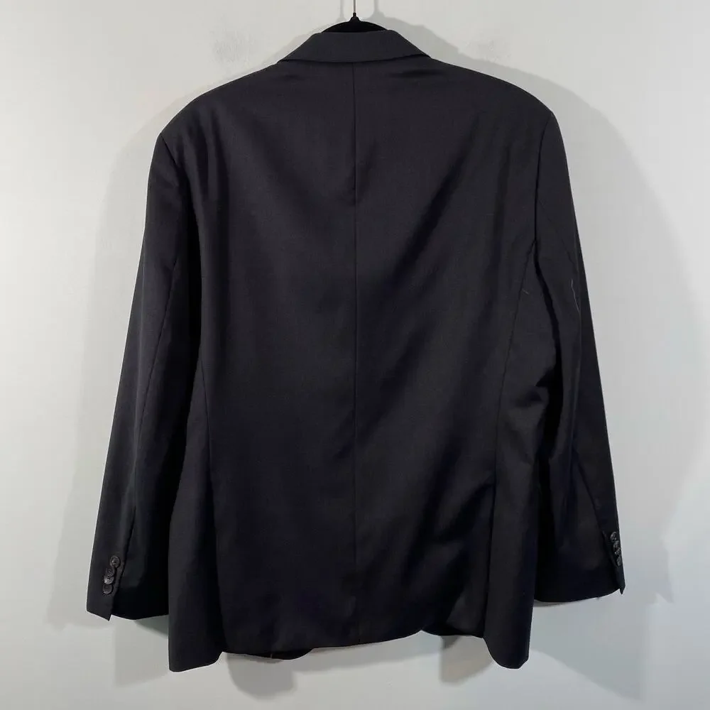 BOSS Hugo Boss Men's Dark Grey Reda Super 100 Virgin Wool Blazer Size 40S